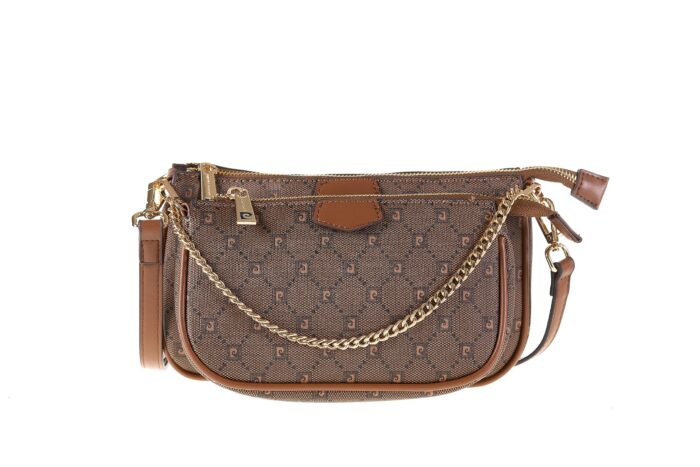 PIERRE CARDIN DOUBLE ECO-LEATHER SHOULDER BAG - MS168 87024 - Image 1