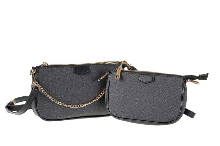 PIERRE CARDIN DOUBLE ECO-LEATHER SHOULDER BAG - MS168 87024 - Image 6