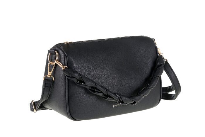 PIERRE CARDIN ECO-LEATHER SHOULDER BAG WITH SHOULDER STRAP - WX21 306 - Image 6
