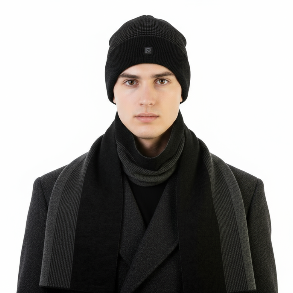 50908 PIERRE CARDIN MEN'S SCARF AND HAT SET - VB01 2 - Image 1