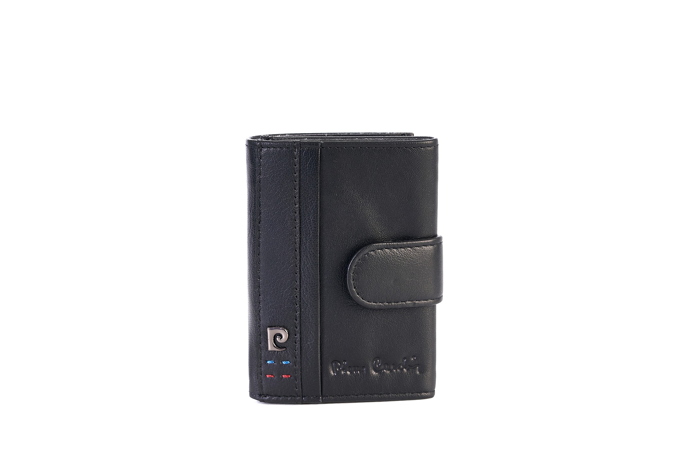 51064 PIERRE CARDIN SNAP-ON CARD HOLDER WALLET IN GENUINE LEATHER - TILAK156 2422 - Image 1