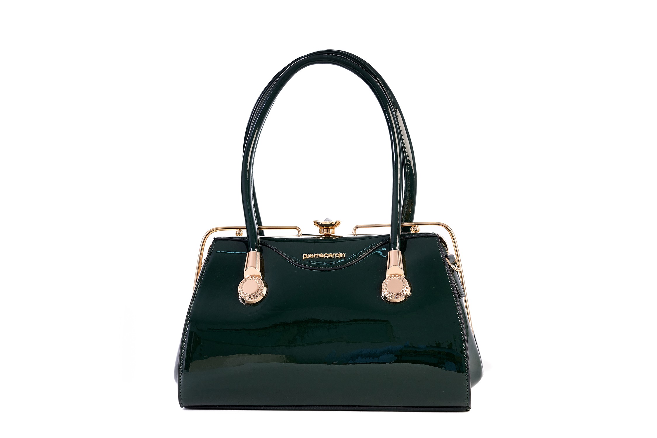 51074 PIERRE CARDIN PATENT FAUX LEATHER SHOULDER BAG WITH SHOULDER STRAP - GN49 66811 - Image 1