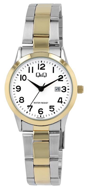 A45A-003PY f Q&Q Stainless Steel Band Watch 3ATM (Women's) A45A - Image 1