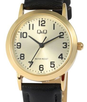 Q&Q Real-Leather Band Watch 3ATM (Women's) C40A-011PY
