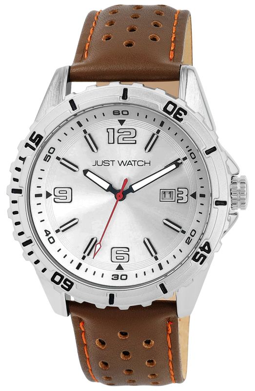 JW20191-001 Just Watch Real-Leather Band Watch 5ATM (Men's) JW20191 - Image 1