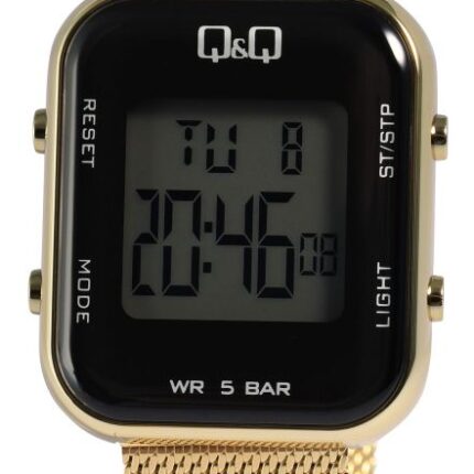 Q&Q Stainless Steel Mesh Gold Band Watch 3ATM (Women's) M207J012Y
