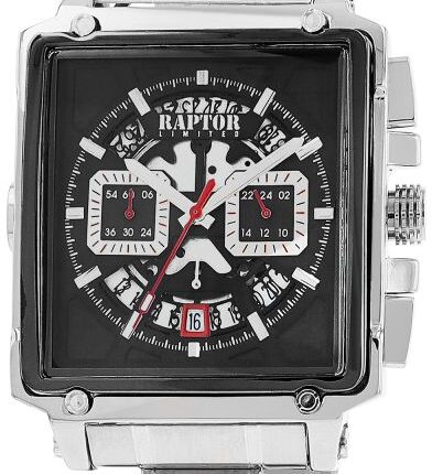 Raptor Stainless Steel Band, Square-Style Watch 3ATM (Men's) RA20397