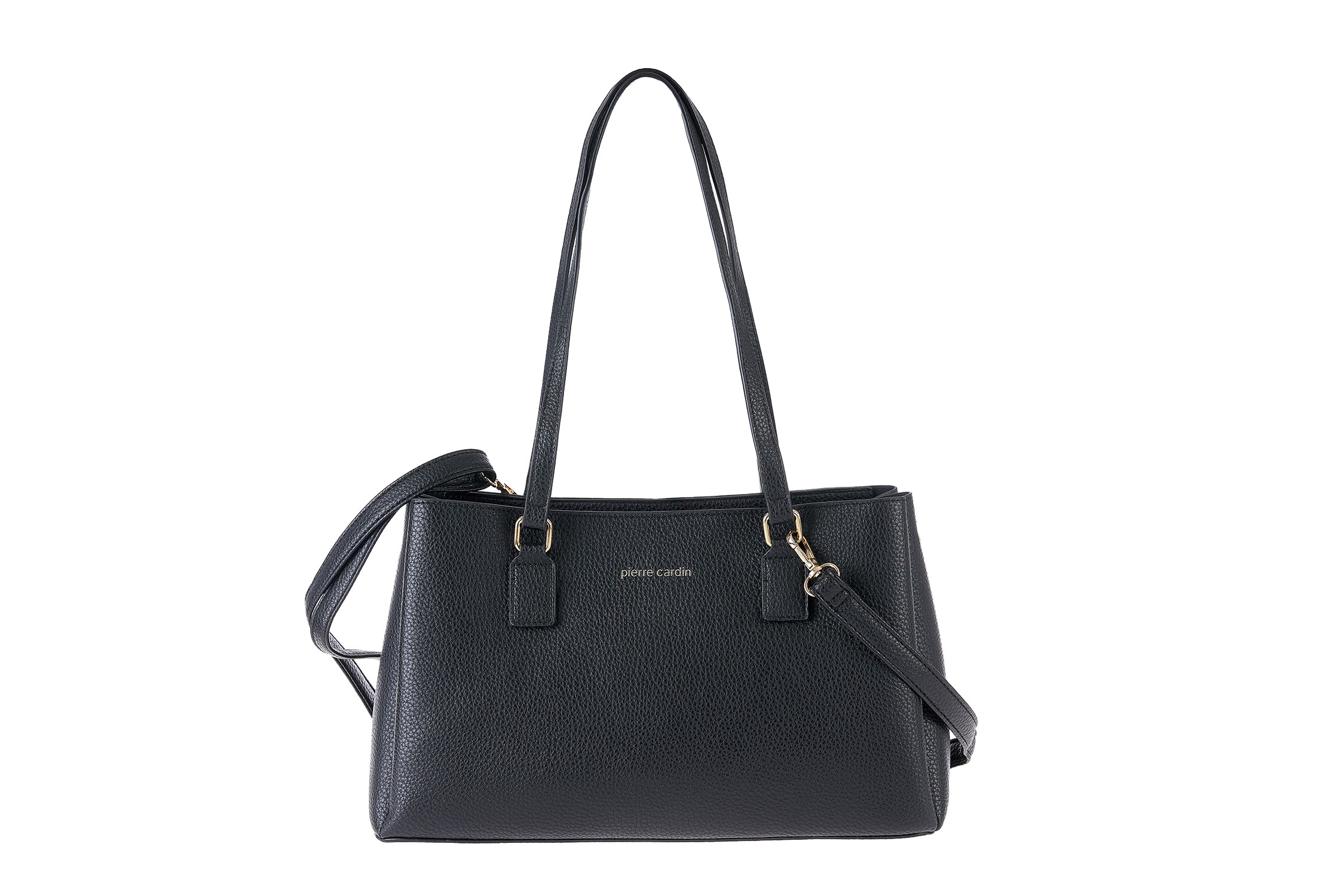 WX28 1878 black PIERRE CARDIN ECO-LEATHER SHOULDER BAG WITH SHOULDER STRAP - WX28 1878 - Image 1