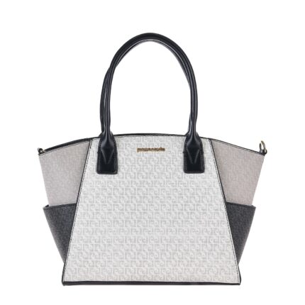 PIERRE CARDIN LOGO HANDBAG WITH SHOULDER STRAP IN ECO-LEATHER - GN61 259042