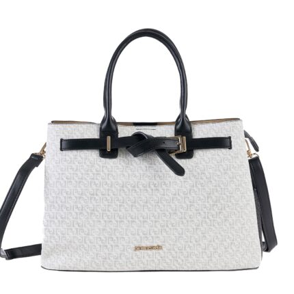 PIERRE CARDIN LOGO HANDBAG WITH SHOULDER STRAP IN ECO-LEATHER - GN61 79711