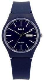 Q&Q Silicon Band Watch Dark Blue 10ATM (Men's/Kids') A212J012Y