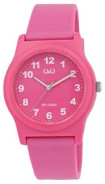 Q&Q Silicon Band Watch Pink 10ATM (Women's) G22A-019VY