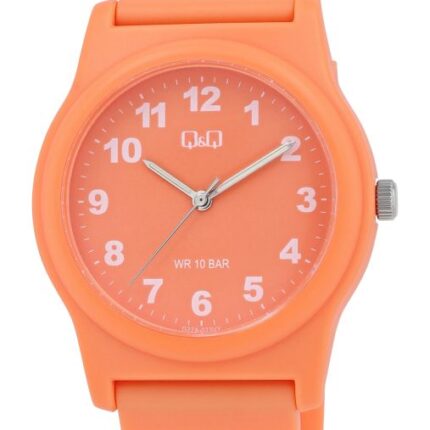 Q&Q Silicon Band Watch Orange 10ATM (Women's) G22A-023VY