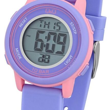 Q&Q Purple Resin Band Digital Watch 10ATM (Kids') M208J002Y