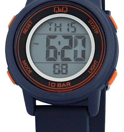 Q&Q Blue Resin Band Digital Watch 10ATM (Kids') M208J009Y