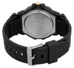 Q&Q Black Resin Band Watch White/Gold Details 10ATM (Men's) V50A-004VY - Image 3