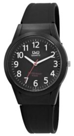 Q&Q Silicon Band Watch Black/White Details 10ATM (Unisex) VQ50J024Y
