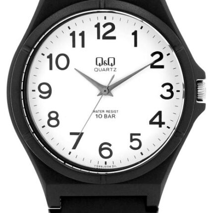 Q&Q Silicon Band Watch Black/White 10ATM (Men's) VQ66J004Y