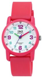 Q&Q Pink Resin Band Watch 10ATM (Kids') VR41J002Y
