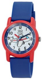 Q&Q "Airplane" Blue Resin Band Watch 10ATM (Kids') VR41J010Y
