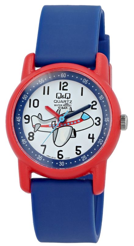 VR41J010Y Q&Q "Airplane" Blue Resin Band Watch 10ATM (Kids') VR41J010Y - Image 1