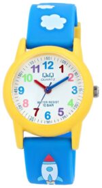 Q&Q "Rocket" Resin Blue Band Watch 10ATM (Kids') VR99J003Y