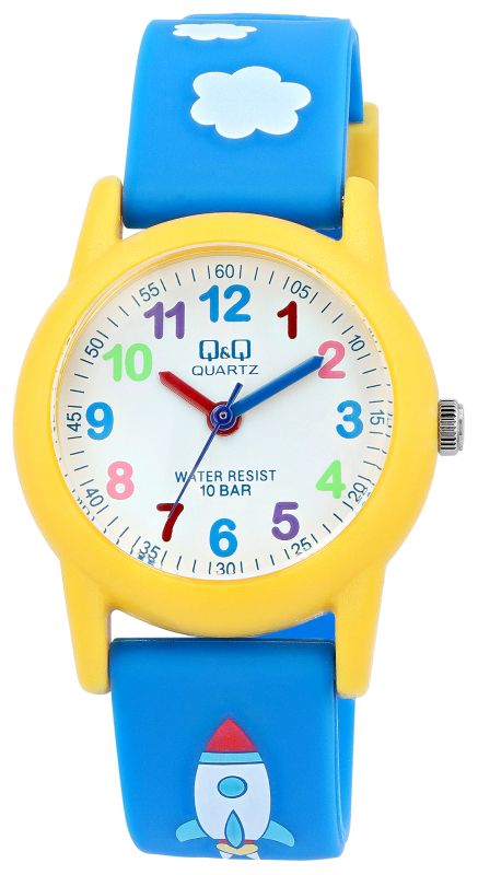 VR99J003Y Q&Q "Rocket" Resin Blue Band Watch 10ATM (Kids') VR99J003Y - Image 1