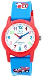 Q&Q "Racecar" Resin Blue Band Watch 10ATM (Kids') VR99J004Y