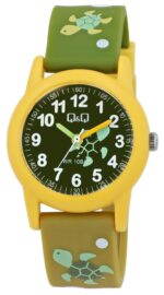 Q&Q "Turtle" Resin Green Band Watch 10ATM (Kids') VR99J008Y