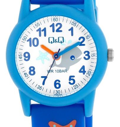 Q&Q "Whale" Resin Blue Band Watch 10ATM (Kids') VR99J009Y