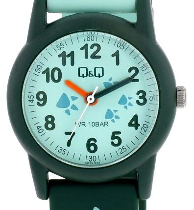 Q&Q "Dinosaur" Resin Green Band Watch 10ATM (Kids') VR99J010Y