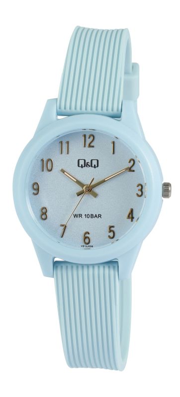 VS13J006Y Q&Q Light Blue Resin Band Watch 10ATM (Women's) VS13J006Y - Image 1