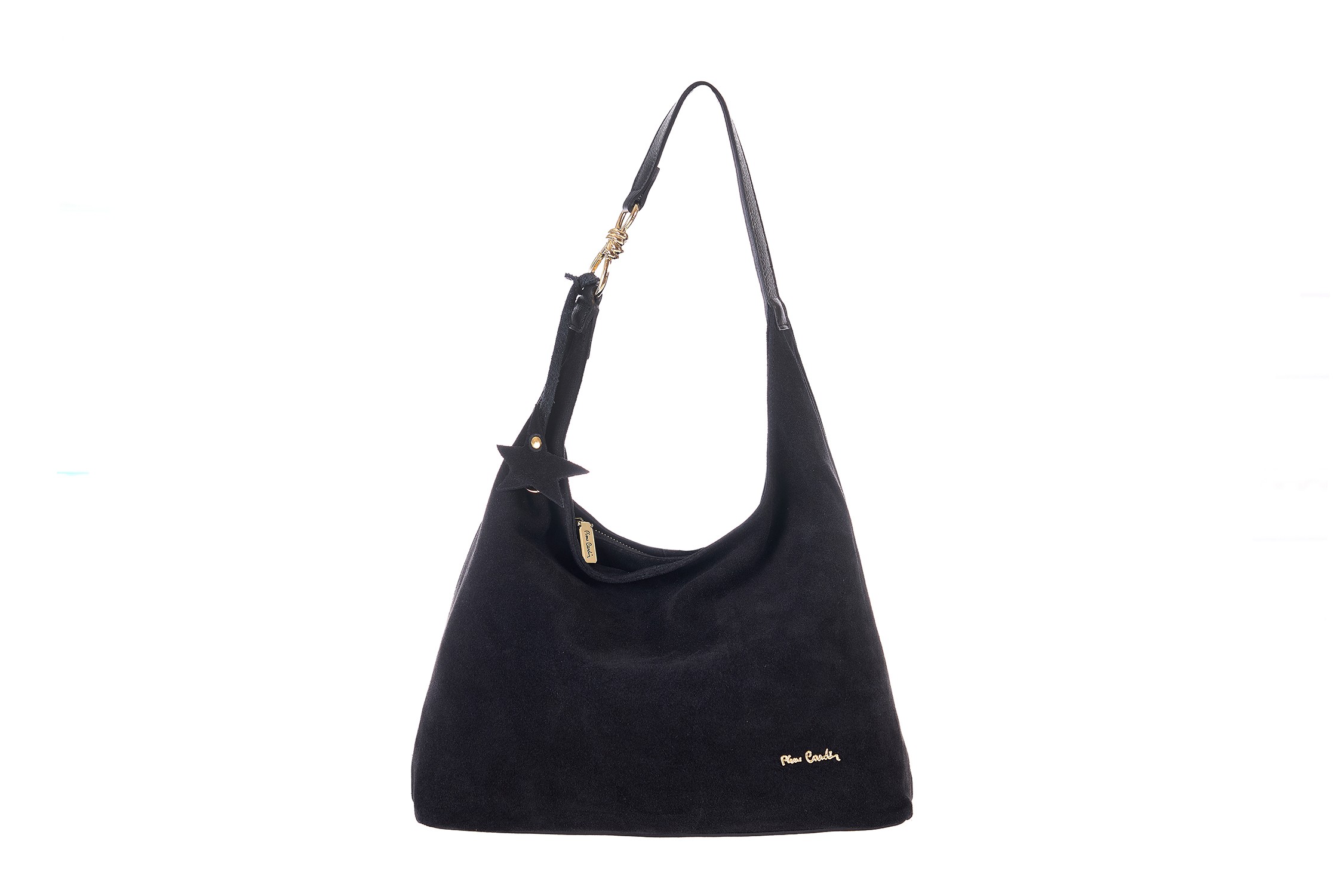13006-dollaro bl PIERRE CARDIN SHOULDER BAG IN GENUINE LEATHER AND SUEDE - 13006 DOLLARO - Image 1