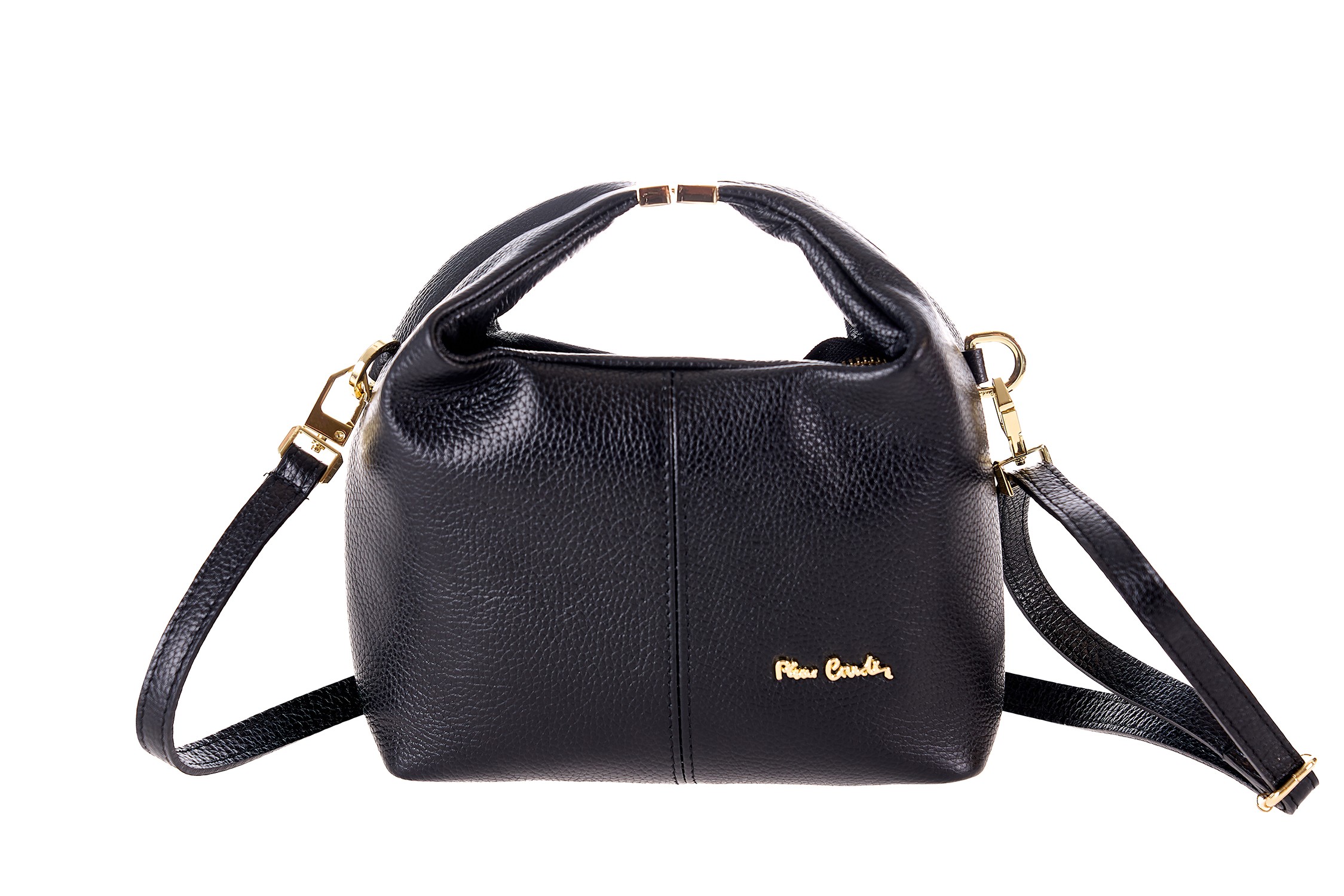 13015-dollar bl PIERRE CARDIN GENUINE LEATHER HANDBAG WITH SHOULDER STRAP - 13015 DOLLAR - Image 1