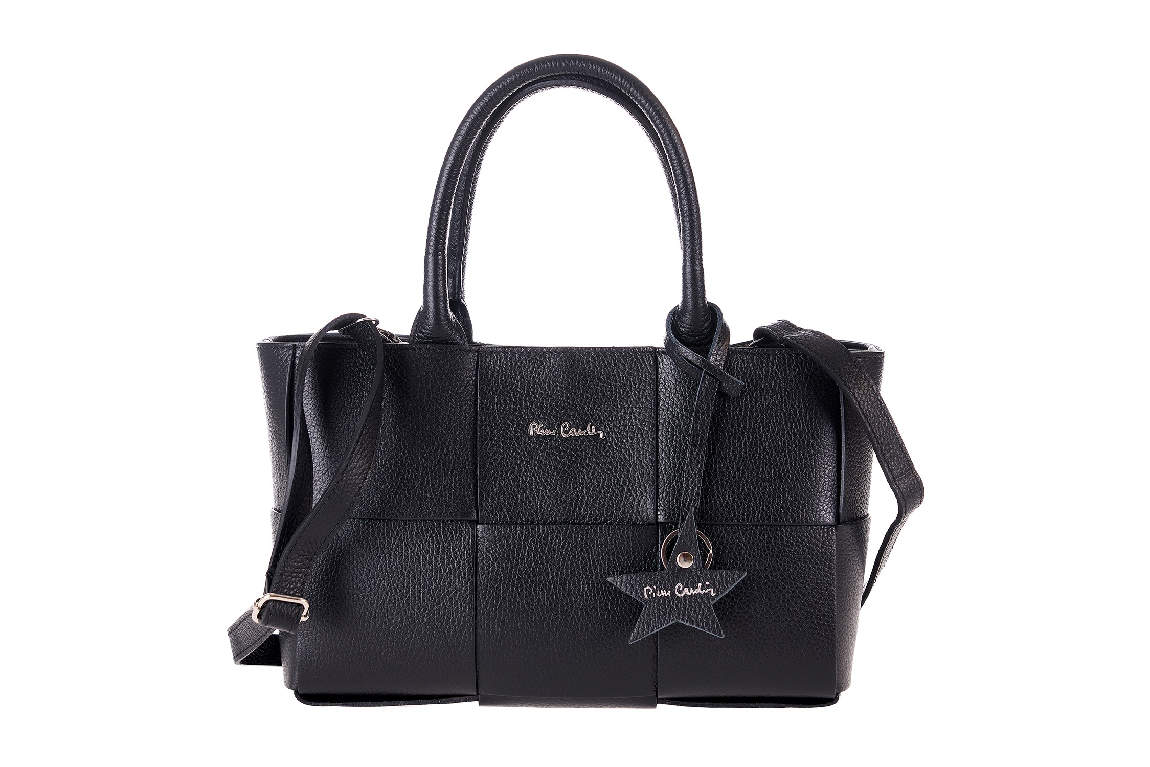 13023-dollar bl PIERRE CARDIN GENUINE LEATHER HANDBAG WITH SHOULDER STRAP - 13023 DOLLAR - Image 1
