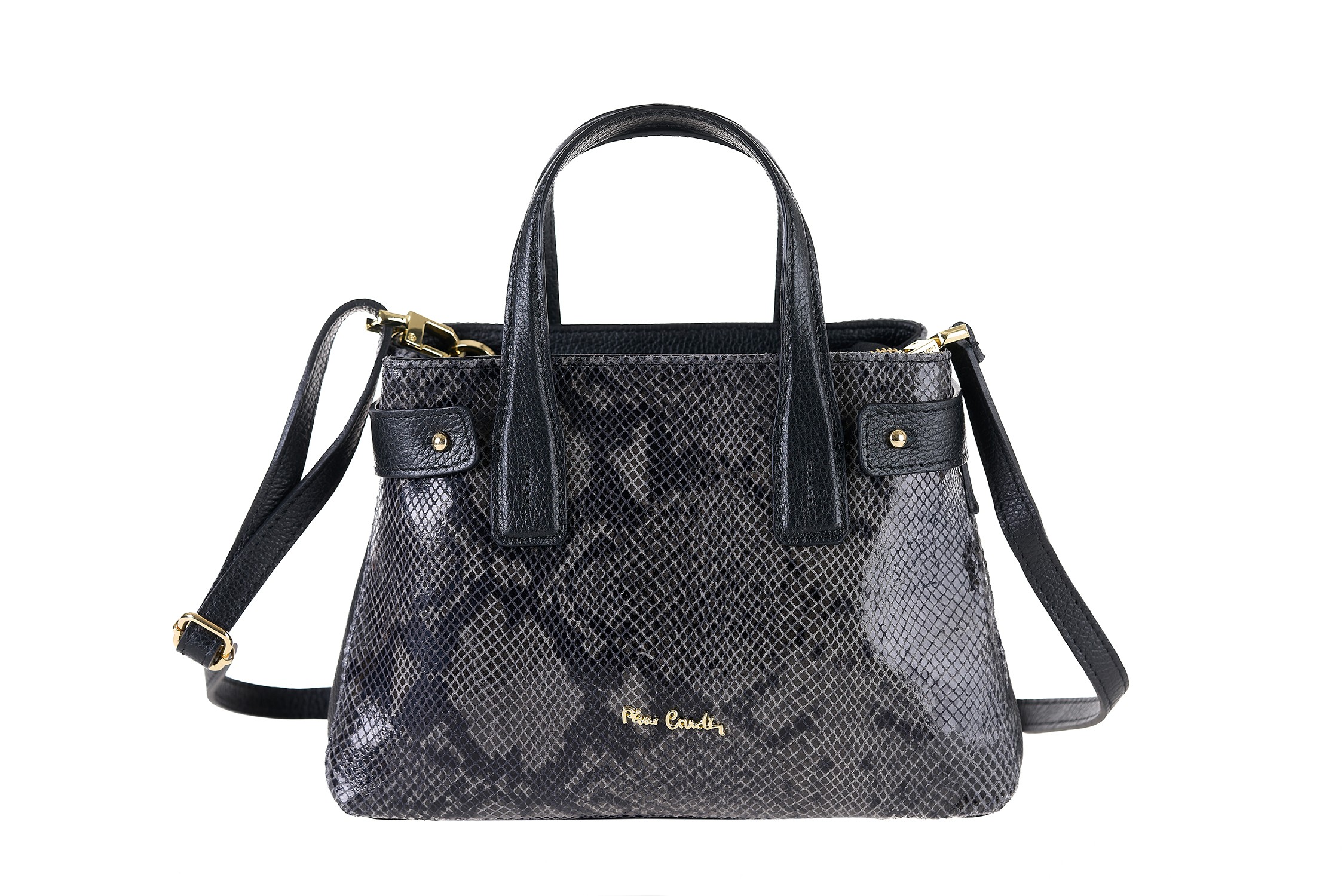 55099-python bl PIERRE CARDIN GENUINE LEATHER HANDBAG - 55099 PYTHON - Image 1