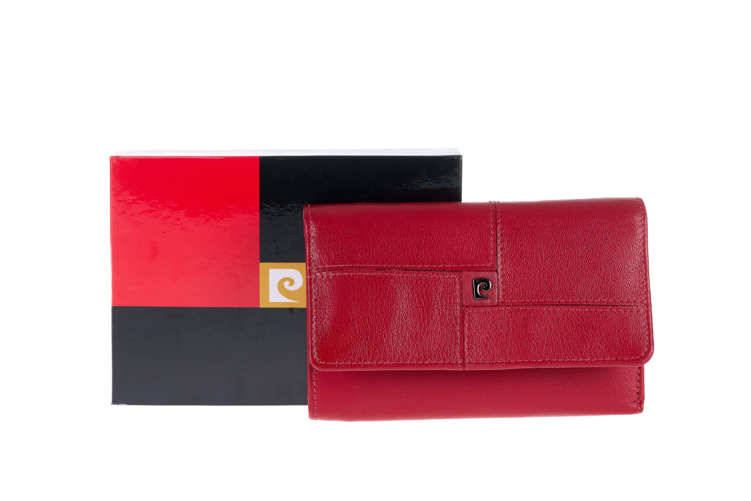 tilak168-6334 red PIERRE CARDIN GENUINE LEATHER PURSE - TILAK168 6334 - Image 1