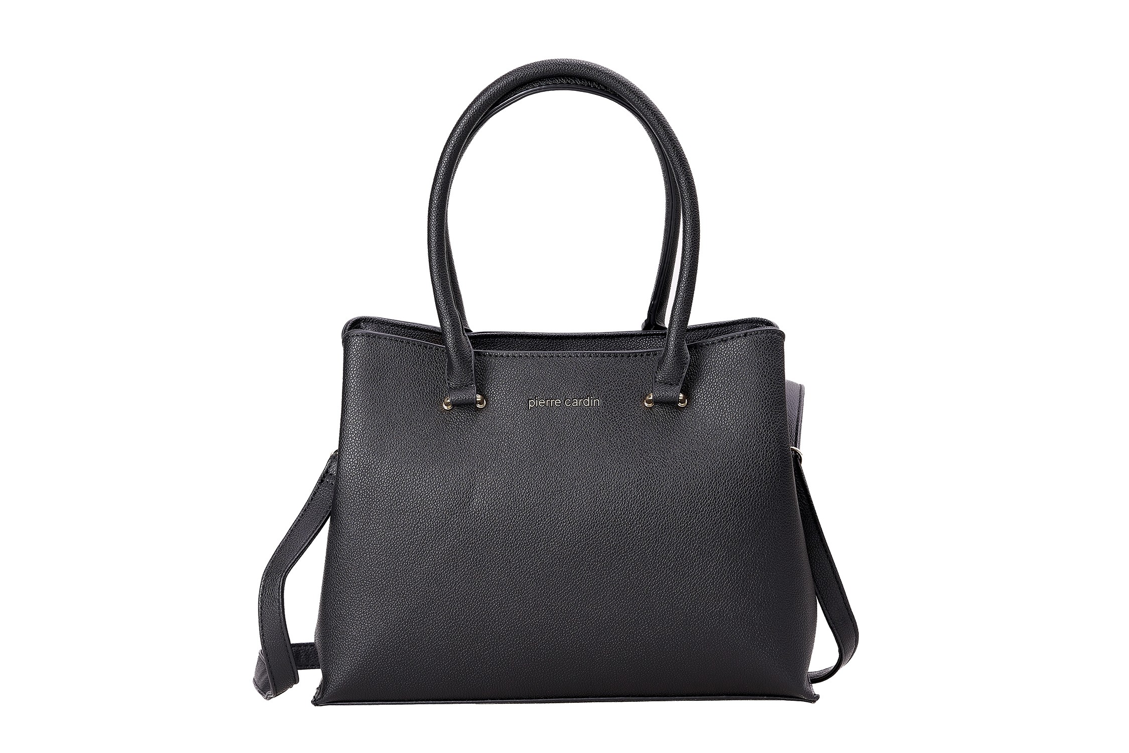wx18-1245 black PIERRE CARDIN ECO-LEATHER HANDBAG – WX18 1245 - Image 1