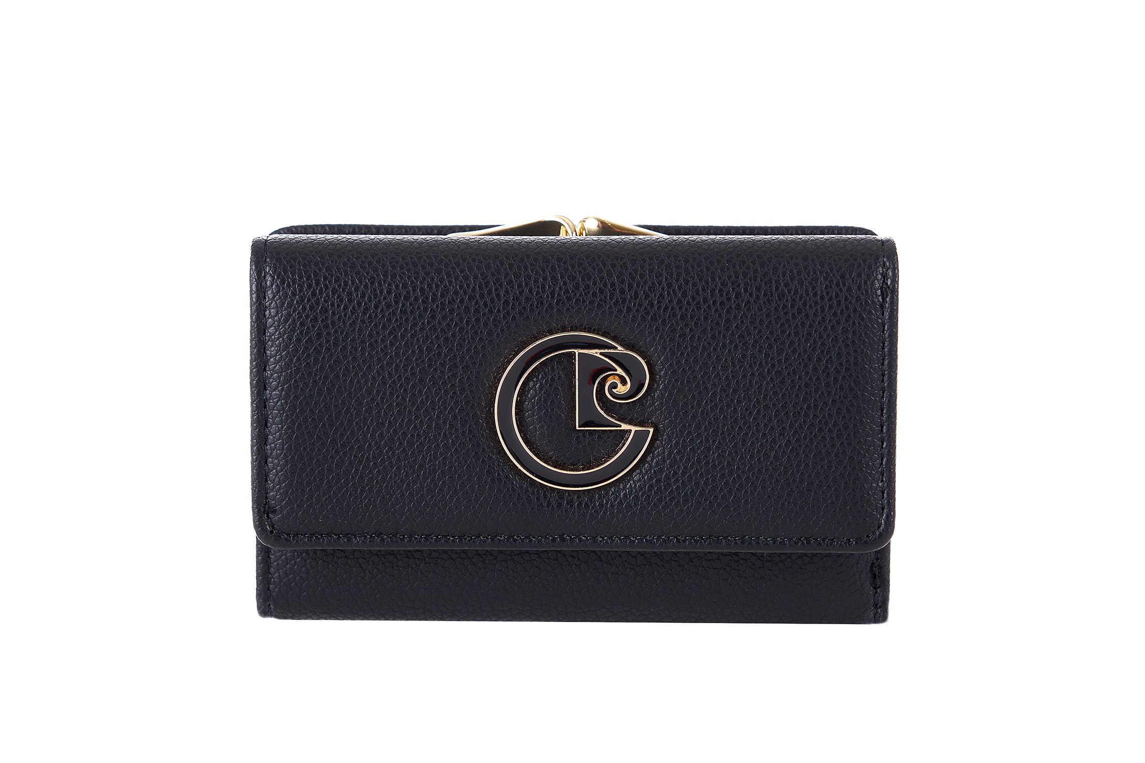 wx41-413 bl PIERRE CARDIN ECO-LEATHER BUTTON-CLIP PURSE - WX41 413 - Image 1