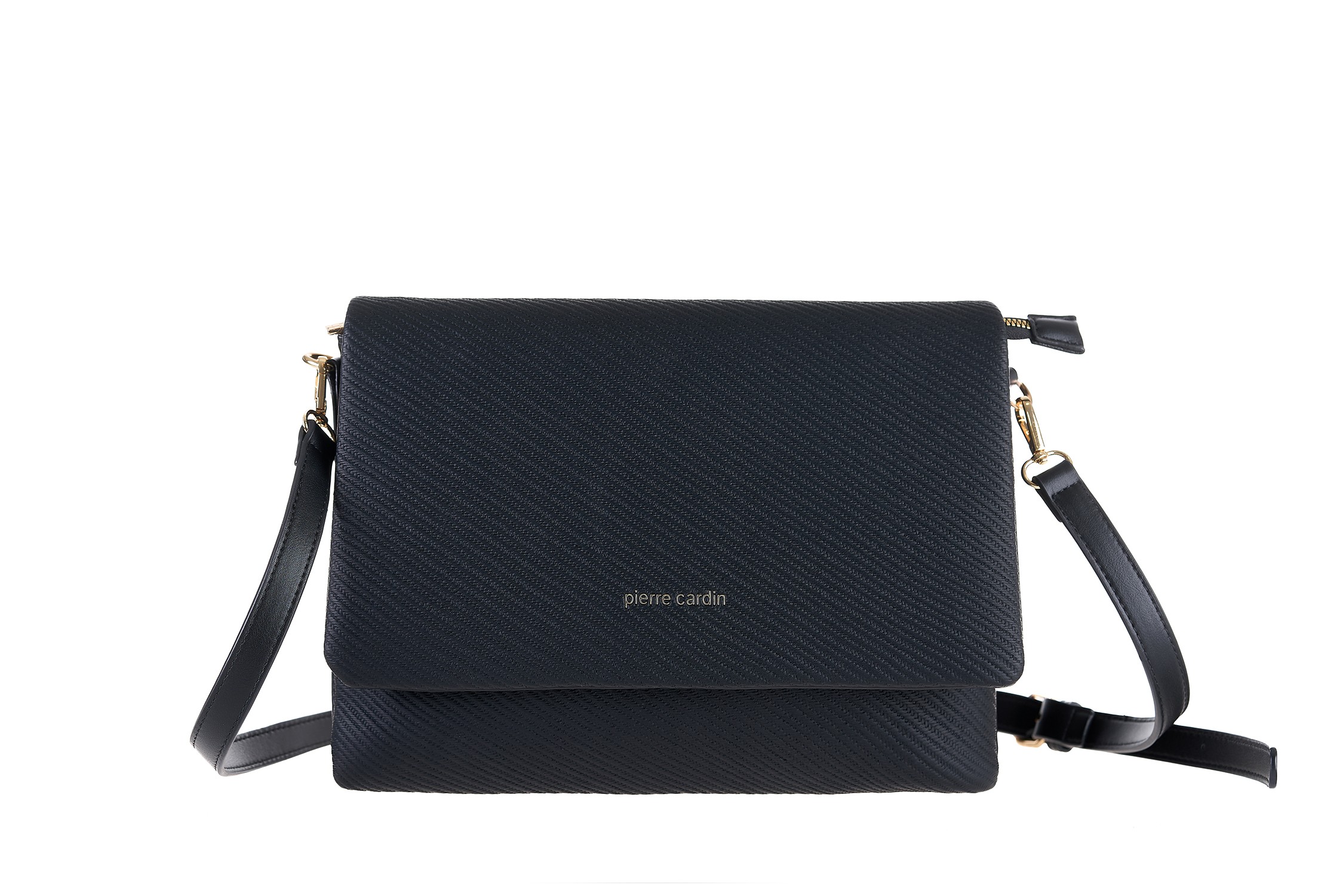 wx56-67741 bl PIERRE CARDIN ECO-LEATHER SHOULDER BAG - WX56 67741 - Image 1